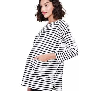 HATCH Collection Long Sleeve Maternity Bateau Top  Size 2/Medium
